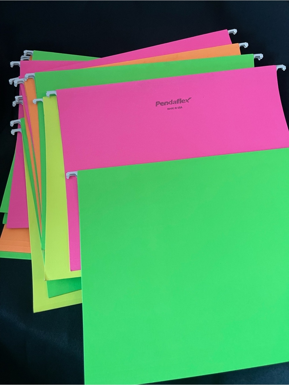 Neon Letter size Hanging File Folders - fluorescent 14 new